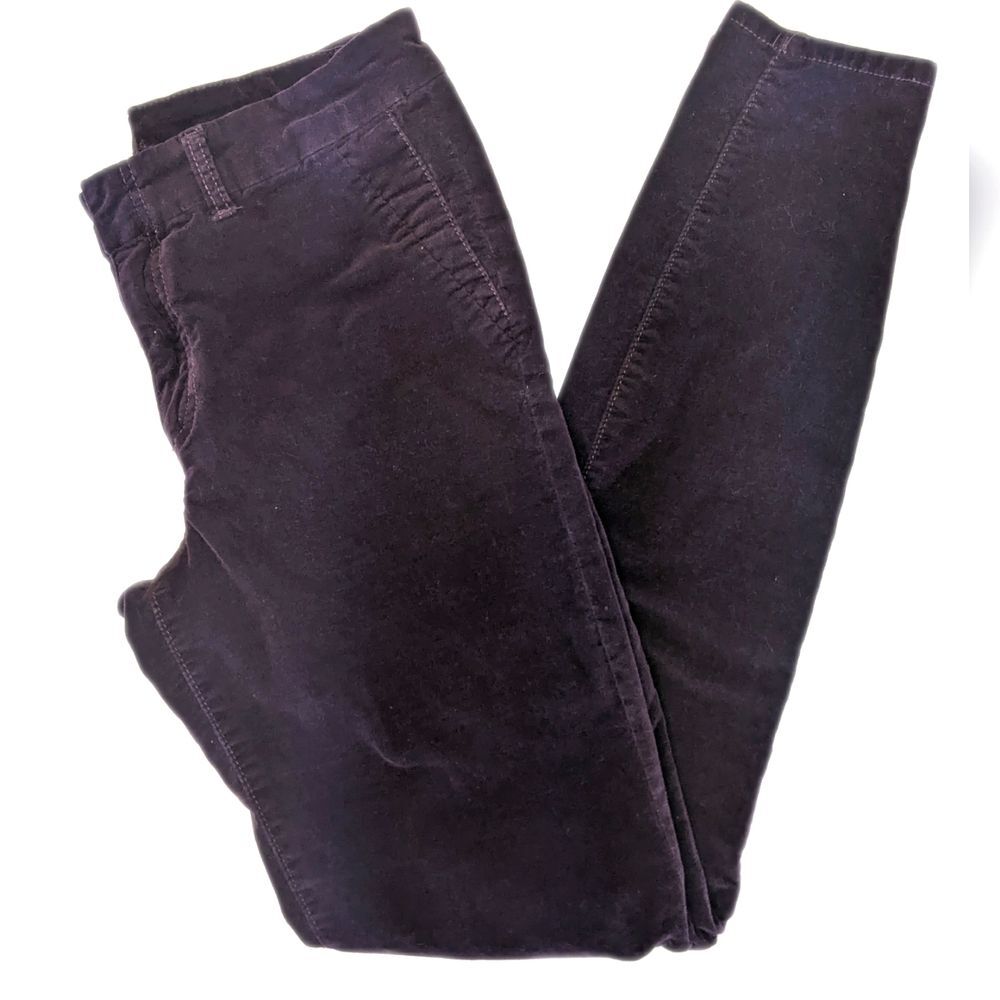 Kut from the Kloth plum purple burgundy velvet trouser skinny pants, 4